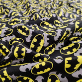 DC Batman Logo Overlay 100% Cotton Fabric